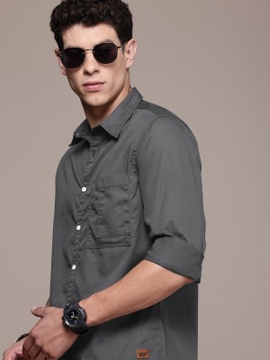 Roadster Men Solid Casual Grey Shirt