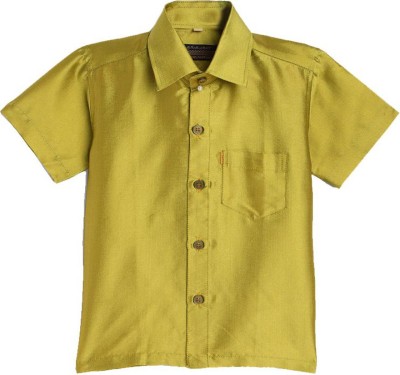 THANGAMAGAN Baby Boys Solid Casual Green Shirt