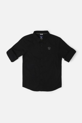 Allen Solly Boys Solid Casual Black Shirt