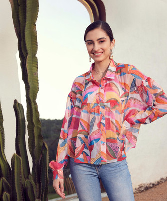 STREET9 Women Printed Casual Multicolor Shirt