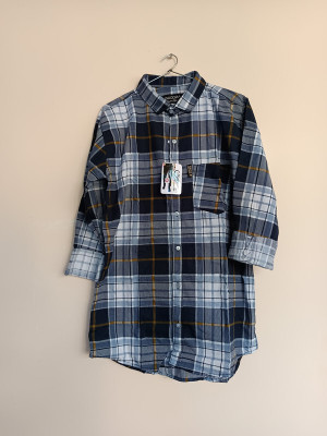 Goodza Men Solid Casual Black, Blue Shirt