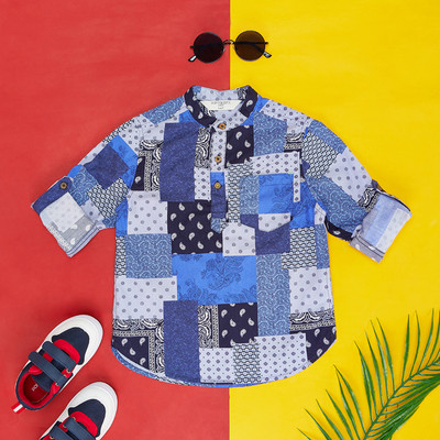 Pantaloons Junior Boys Printed Casual Multicolor Shirt