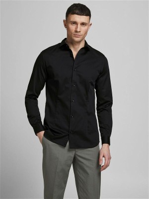 Mahi creations Men Solid Casual Black Shirt