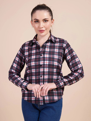 harshiv Women Checkered Casual Multicolor Shirt