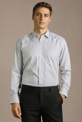 LOUIS PHILIPPE Men Checkered Formal Light Blue Shirt