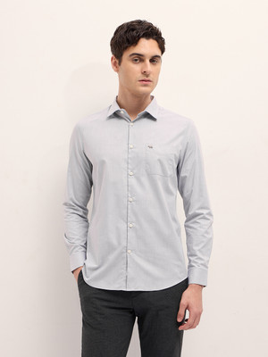 THE BEAR HOUSE Men Solid Formal Grey Shirt