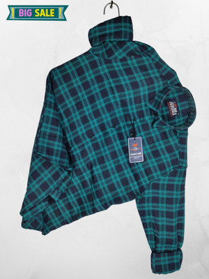VK WINTER WEAR Men Striped Casual Dark Blue, Light Green Shirt