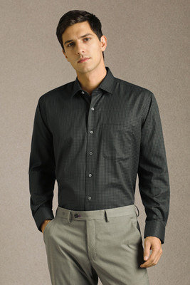 LOUIS PHILIPPE Men Checkered Formal Grey Shirt