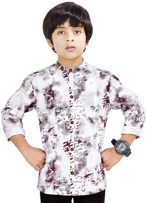 MADE IN THE SHADE Boys Printed Casual White Shirt