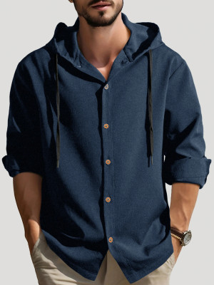 EyeBogler Men Solid Casual Blue Shirt