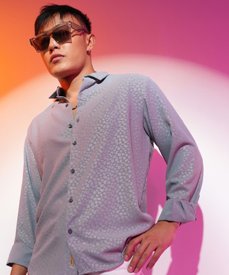 CAMPUS SUTRA Men Striped Casual Grey Shirt