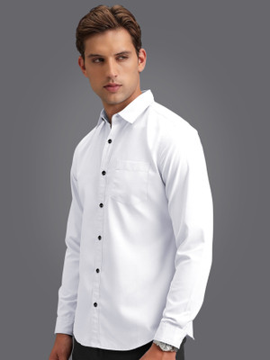 ZUNIYA COLLECTION Men Solid Casual White Shirt