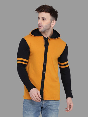 tfurnish Men Solid Casual Gold, Black Shirt
