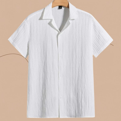 Nita creation Men Self Design, Striped Formal Gold Shirt