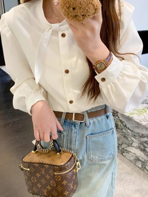 OUTZIDR Women Self Design Casual White Shirt