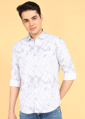 KILLER Men Printed Casual Grey Shirt