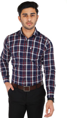 Trending Ayansh Men Solid Casual Dark Blue, Red, White Shirt