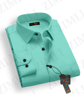 PPWORLD Men Solid Casual Green Shirt
