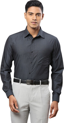 Raymond Men Self Design Formal Black Shirt