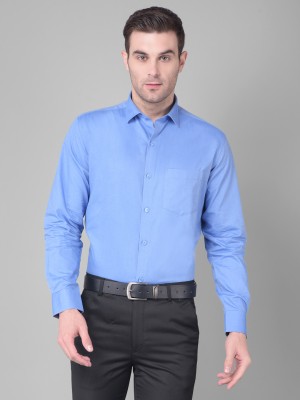 Canary London Men Solid Formal Light Blue Shirt