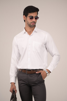 scaler clothing Men Solid Formal White Shirt