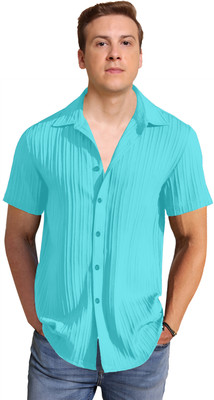Filohevis Men Solid Casual Light Blue, Multicolor Shirt