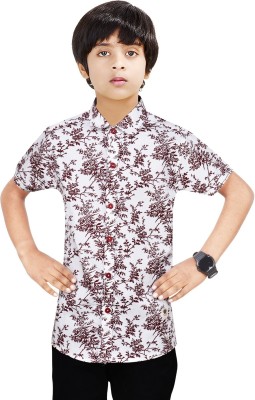 MADE IN THE SHADE Boys Printed Casual White Shirt