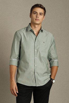 LOUIS PHILIPPE Men Solid Casual Grey Shirt
