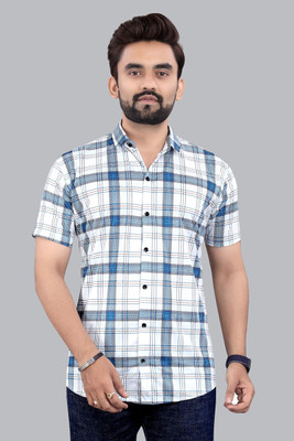 dream believe fashion Men Printed Casual Blue, White, Maroon Shirt