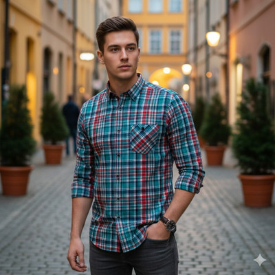 Bloviate Men Checkered Casual Multicolor Shirt