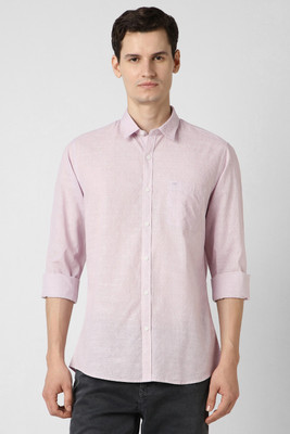 PETER ENGLAND Men Printed Casual Pink Shirt