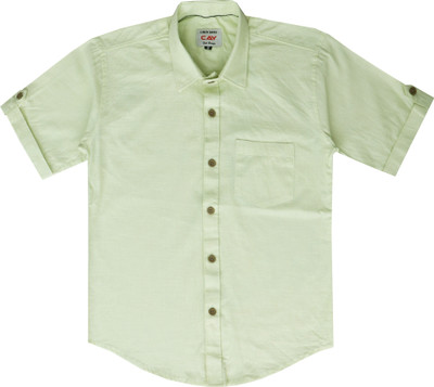 Cay Boys Solid Casual Green Shirt