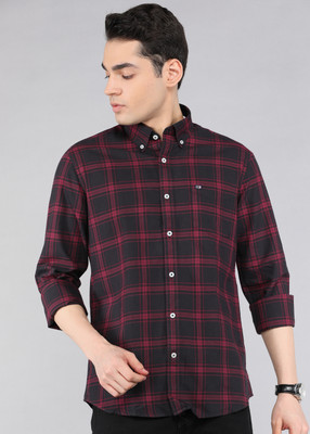 Arrow Sport Men Checkered Casual Pink Shirt