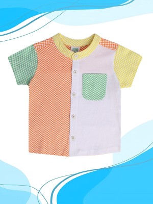 MINI KLUB Baby Boys Self Design Casual Multicolor Shirt