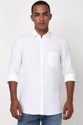 PETER ENGLAND Men Self Design Casual White Shirt