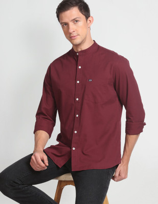 Arrow Sport Men Solid Casual Red Shirt