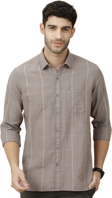 CAVALLO BY LINEN CLUB Men Checkered Casual Grey Shirt