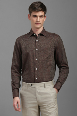 LOUIS PHILIPPE Men Printed Formal Brown Shirt