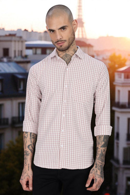 Aarna Enterprise Men Self Design Casual Pink Shirt
