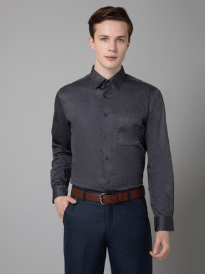 CANTABIL Men Printed Formal Grey Shirt