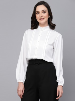 Style Quotient Women Solid Casual White Shirt