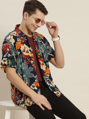 Hancock Men Printed Casual Multicolor Shirt