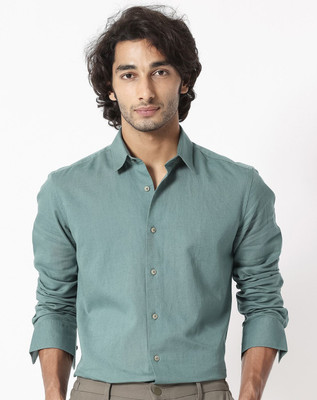 RARE RABBIT Men Solid Casual Green Shirt