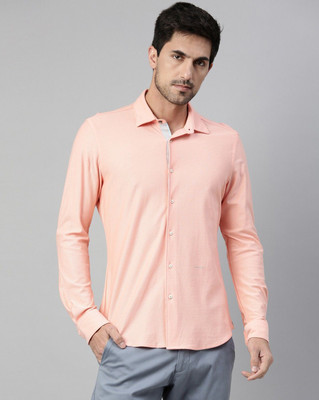 RARE RABBIT Men Solid Casual Orange Shirt