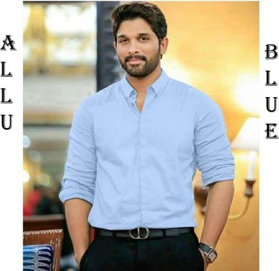 Ramji Fashion Men Solid Casual Light Blue Shirt