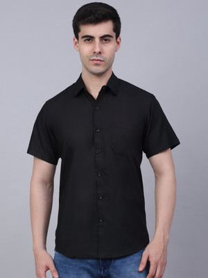 JAINISH Men Solid Casual Black Shirt