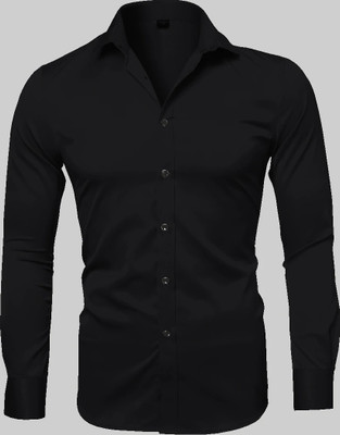 Yaara fashion Men Solid Casual Black Shirt