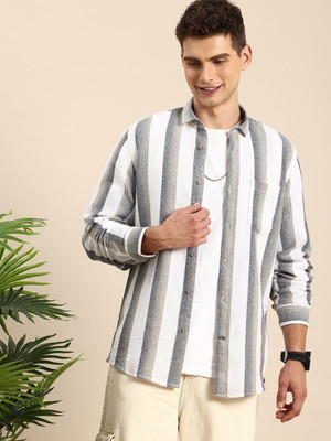 Mast & Harbour Men Striped Casual Multicolor Shirt