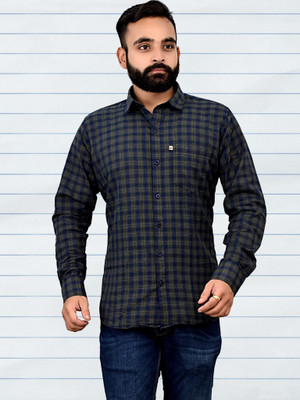 VK WINTER WEAR Men Checkered Casual Multicolor Shirt
