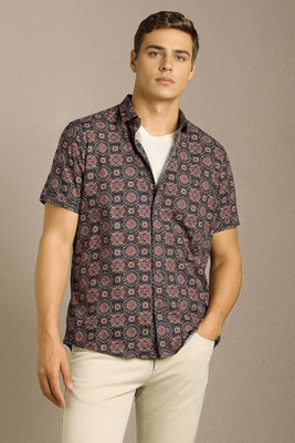 LOUIS PHILIPPE Men Printed Casual Black Shirt